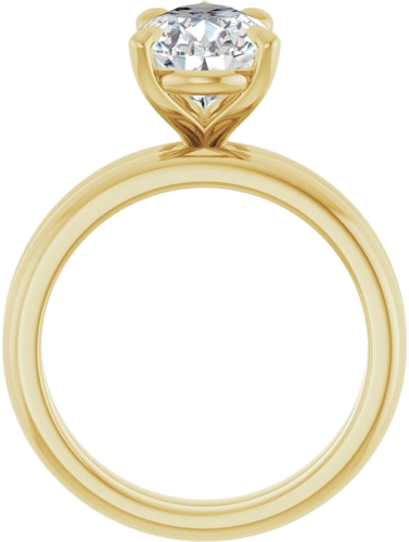 14K Yellow 12x8 mm Pear Solitaire Engagement Ring Mounting (7)