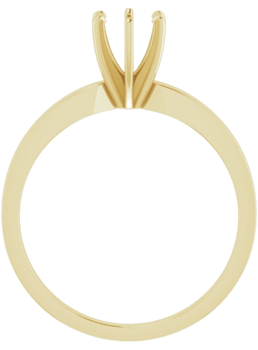 Sužadėtuvių Žiedas „Solitaire“ 585 Geltonojo Aukso Round 5mm x 5.3mm (2)