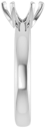 14K White 8 mm Round Engagement Ring Mounting (4)