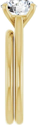 Sužadėtuvių Žiedas „Solitaire“ 585 Geltonojo Aukso Round 8mm (9)