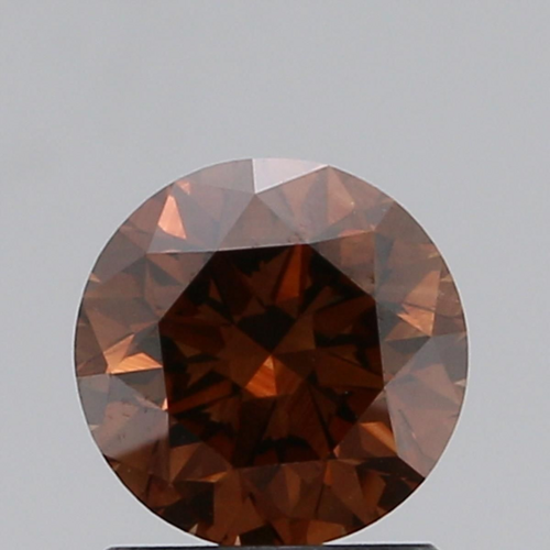1.2 carat Fancy Dark Orangy Brown-VVS2 GD cut Natūralus Round Deimantas (1)