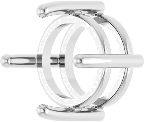 Sterling Silver 7 mm Round Cabochon Pendant Mounting (2)