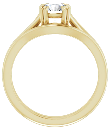 14K Yellow 6 mm Round Solitaire Engagement Ring Mounting (7)