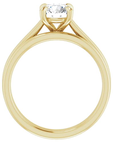 14K Yellow  6.5 mm Round Solitaire Engagement Ring Mounting (7)