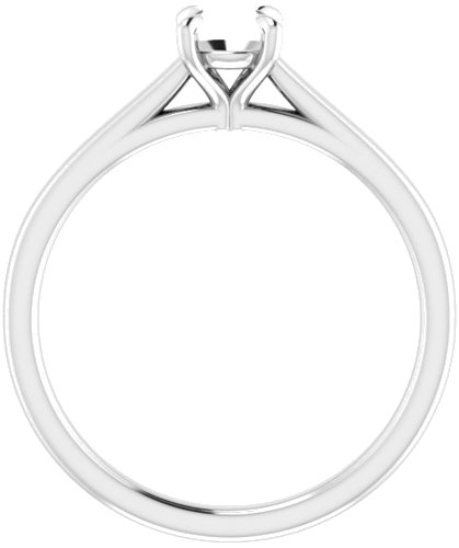 14K White  4.8 mm Round Solitaire Engagement Ring Mounting (2)