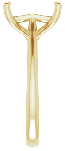 14K Yellow 10x8 mm Emerald Solitaire Engagement Ring Mounting (4)