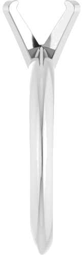 14K White 6.5x4.5 mm Emerald Solitaire Engagement Ring Mounting (4)