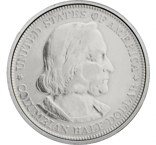 Половин долар 1892-1893 г. Сребърна монета на САЩ Колумб (1)