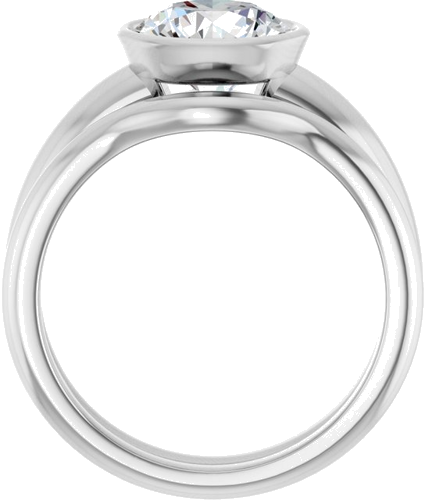 14K White 8.2 mm Round Engagement Ring Mounting (7)