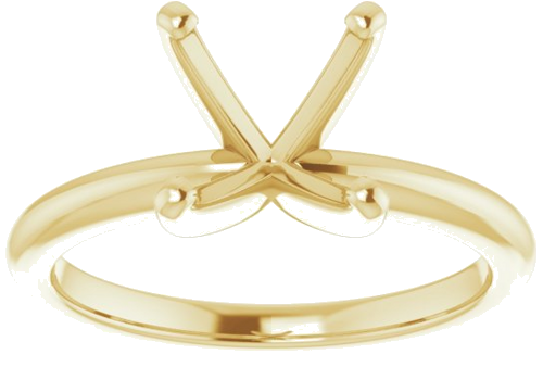 14K Yellow  8.8 mm Round Solitaire Engagement Ring Mounting (3)