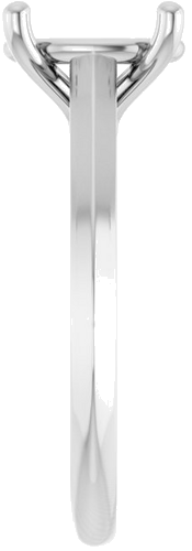 14K White 10x8 mm Oval Solitaire Engagement Ring Mounting (4)