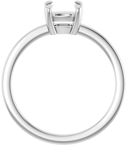 Sužadėtuvių Žiedas „Solitaire“ 585 Baltojo Aukso Cushion 6mm (2)