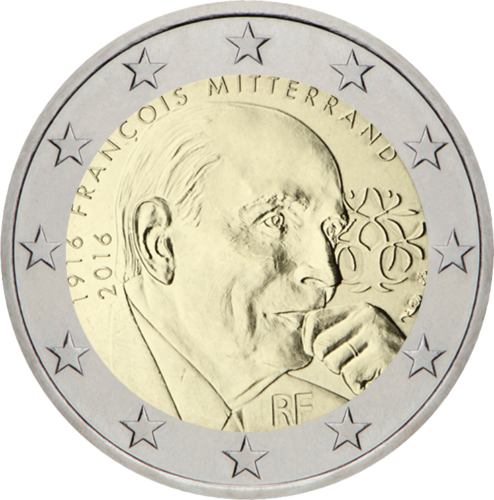 2016 France Francois Mitterrand 2 euro coin (1)