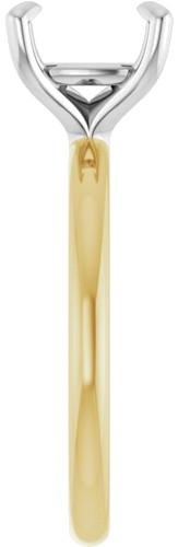 Sužadėtuvių Žiedas „Solitaire“ 585 Baltojo Ir Geltonojo Aukso Cushion 8mm (4)