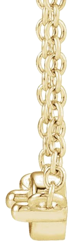 Pakabukas „Family Bar“ 585 Geltonojo Aukso Round 3mm (2)