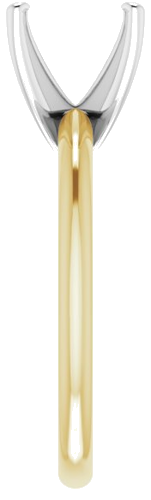 Sužadėtuvių Žiedas „Solitaire“ 585 Baltojo Ir Geltonojo Aukso Cushion 8mm (4)