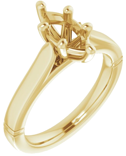 14K Yellow  10x5 mm Marquise Solitaire Engagement Ring Mounting (1)