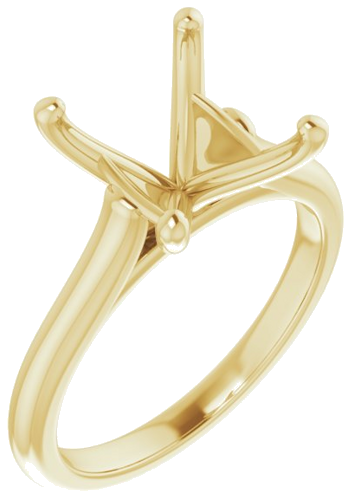 Sužadėtuvių Žiedas „Solitaire“ 585 Geltonojo Aukso Oval 12mm x 10mm (1)