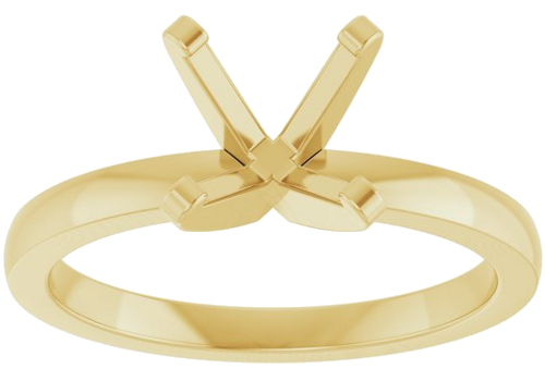 Sužadėtuvių Žiedas „Solitaire“ 585 Geltonojo Aukso Round 7.6mm (3)