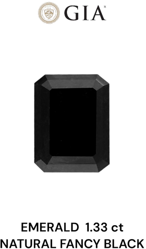 1.33 carat Fancy Black-VVS2 Natūralus Emerald Deimantas (1)