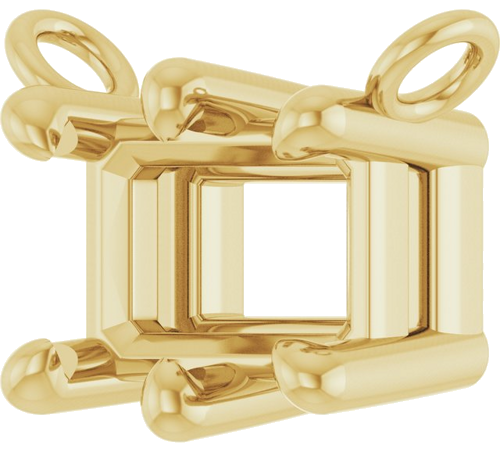 Pakabukas „Emerald 6-Prong“ 585 Geltonojo Aukso Emerald 6mm x 4mm (2)