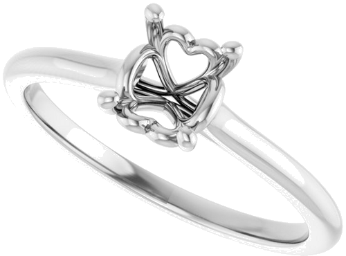 Sužadėtuvių Žiedas „Solitaire“ 14k white gold Oval 7mm x 5mm (5)