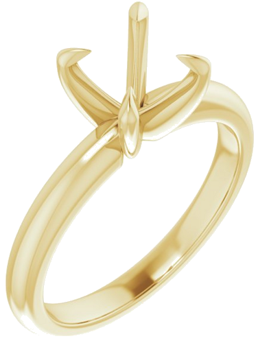 Sužadėtuvių Žiedas „Solitaire“ 585 Geltonojo Aukso Round 7.4mm (1)