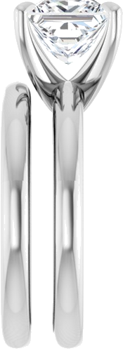 Sužadėtuvių Žiedas „Solitaire“ 950 Platinos Square 7mm (9)
