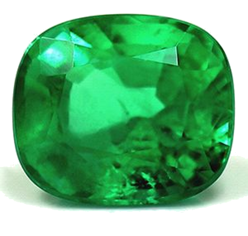 1.28 carat GREEN Cushion Smaragdas (1)