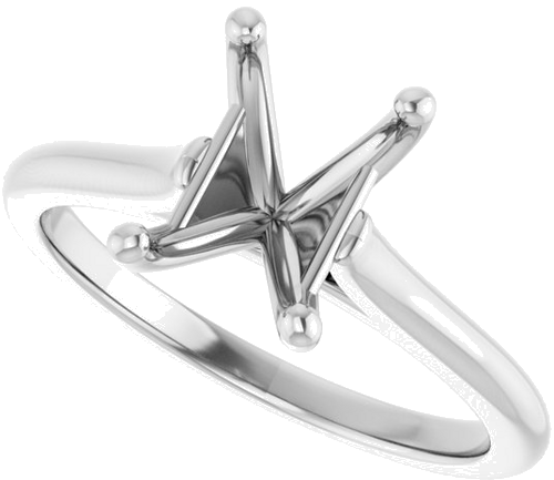 Sužadėtuvių Žiedas „Solitaire“ 585 Baltojo Aukso Emerald 8mm x 6mm (5)