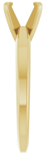 14K Yellow 6 mm Round Solitaire Engagement Ring Mounting (4)