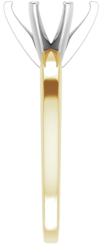 Sužadėtuvių Žiedas „Solitaire“ 585 Baltojo Ir Geltonojo Aukso Oval 9mm x 7mm (4)