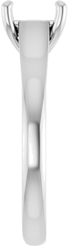 14K White 5.5 mm Square Solitaire Engagement Ring Mounting (4)