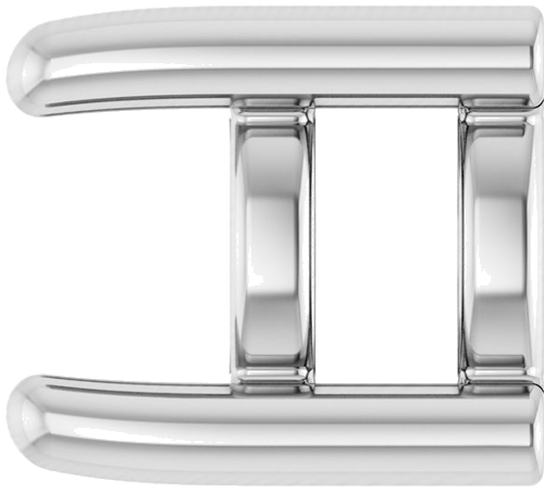 14K White 4 mm Round Cabochon Pendant Mounting (3)