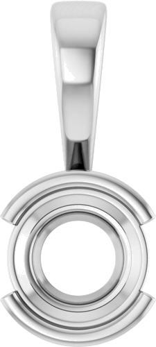 Pakabukas „Half-Bezel Solitaire“ 585 Baltojo Aukso Round 6.5mm (1)