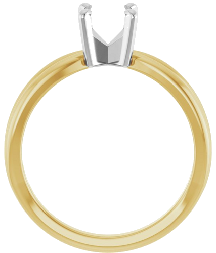 Sužadėtuvių Žiedas „Split Shank“ 585 Baltojo Ir Geltonojo Aukso Round 6.5mm (2)