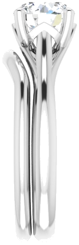 Platinum 7 mm Round Solitaire Engagement Ring Mounting (9)