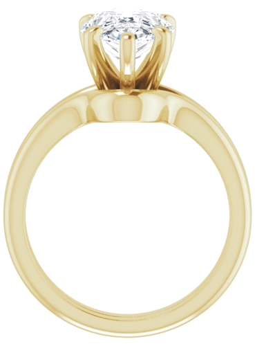 Sužadėtuvių Žiedas „Solitaire“ 585 Geltonojo Aukso Pear Shape 12mm x 8mm (7)