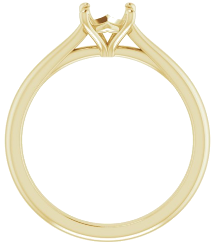14K Yellow 6 mm Round Solitaire Engagement Ring Mounting (2)