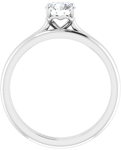 14K White  5.5 mm Round Solitaire Engagement Ring Mounting (7)