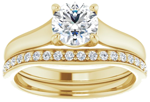 14K Yellow 6 mm Round Solitaire Engagement Ring Mounting (8)