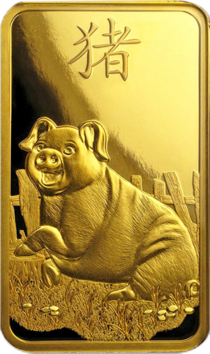 5 g Investment Gold Bar Year of the Pig PAMP (1)