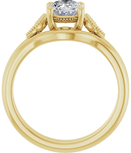 14K Yellow 8x6 mm Oval Solitaire Engagement Ring Mounting (7)