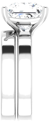 Sužadėtuvių Žiedas „Solitaire“ 585 Baltojo Aukso Square 9mm (9)