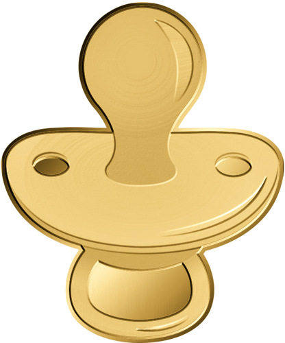 1/1000 oz Baby Pacifier 3000 франка Чад златна монета (2)