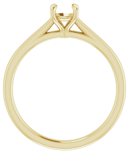 14K Yellow  4.8 mm Round Solitaire Engagement Ring Mounting (2)