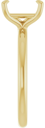 10K Yellow  8x6 mm Emerald Solitaire Engagement Ring Mounting (4)