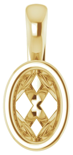 14K Yellow 6x4 mm Oval Pendant Mounting (1)