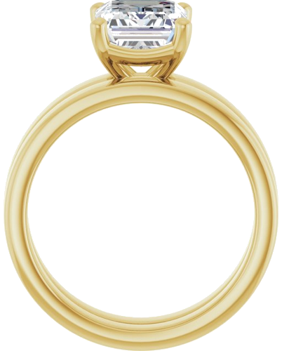 14K Yellow 9x7 mm Emerald Solitaire Engagement Ring Mounting (7)