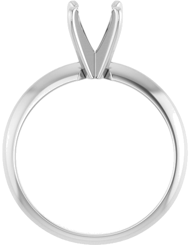 Platinum 6-6.6 mm Round 4-Prong Light Solitaire Ring Mounting (2)